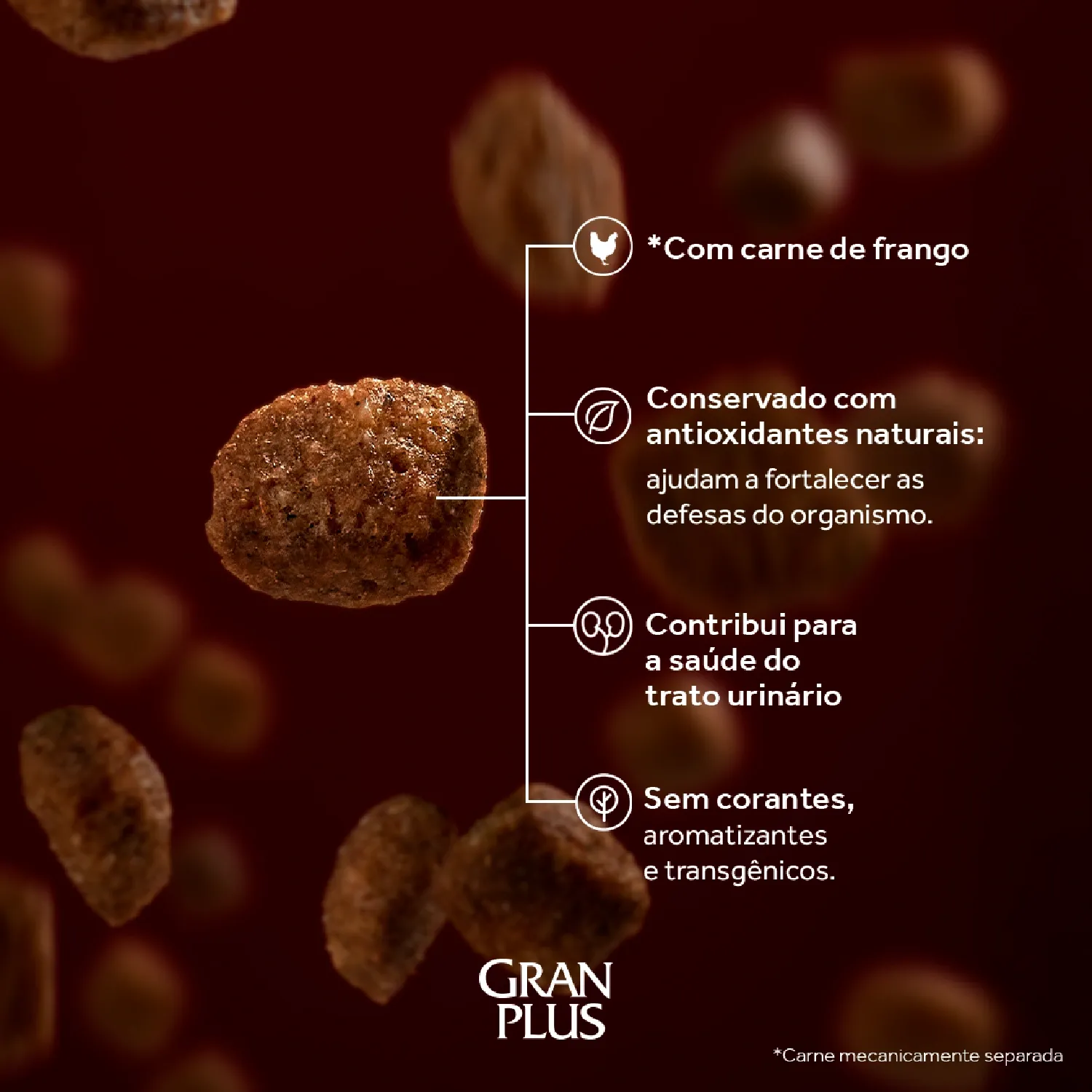 Racao GranPlus Gourmet Gatos Adultos Castrados Salmao e Frango 2